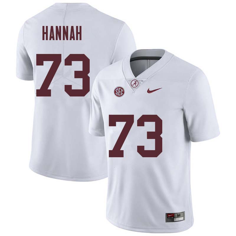 Men #73 John Hannah Alabama Crimson Tide College Football Jerseys Sale-White